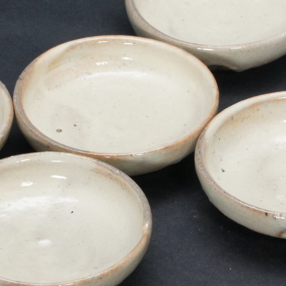 粉引き小皿(五客) H1190 浜本洋好作