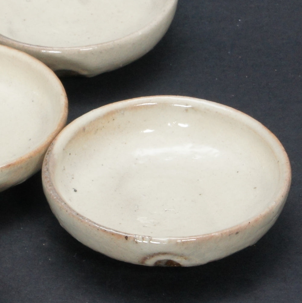粉引き小皿(五客) H1190 浜本洋好作