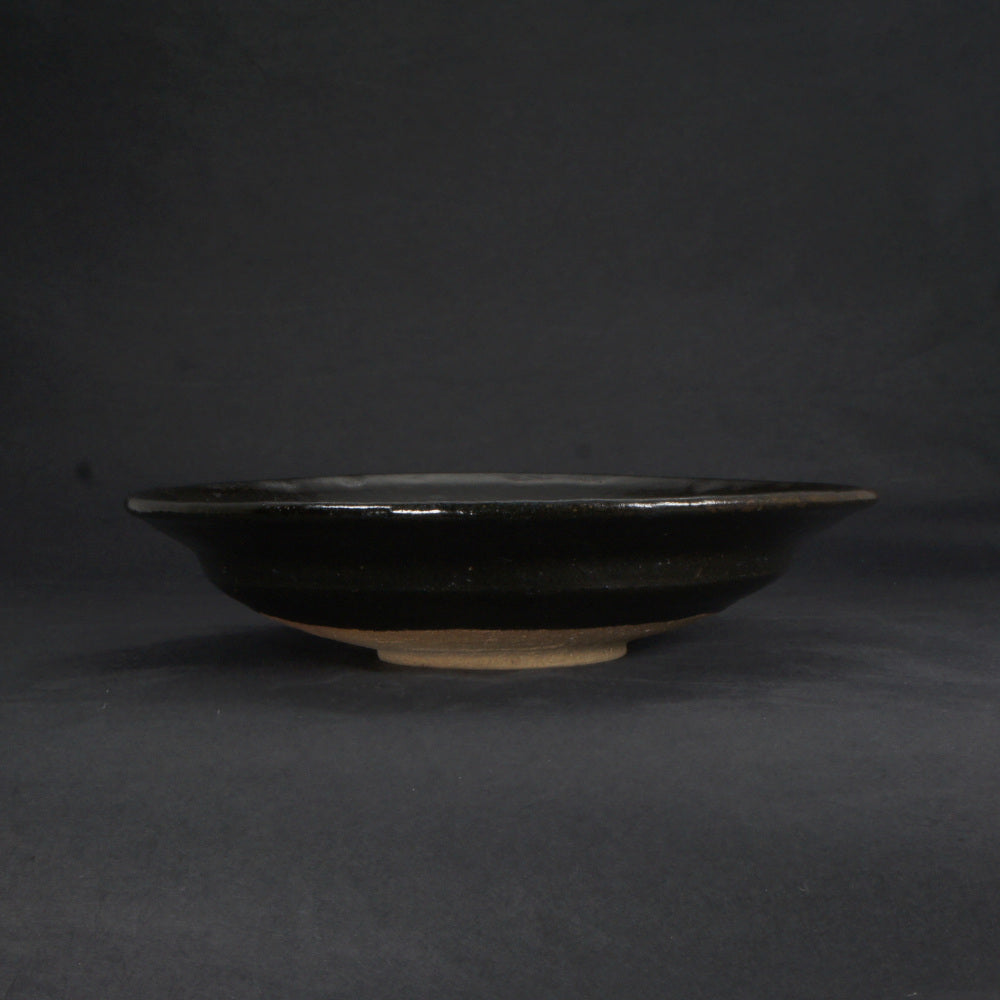黒唐津七寸皿 T115 水上敬海作