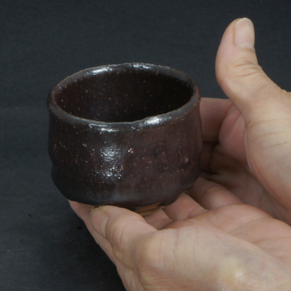 黒唐津ぐい呑 T76 水上敬海作